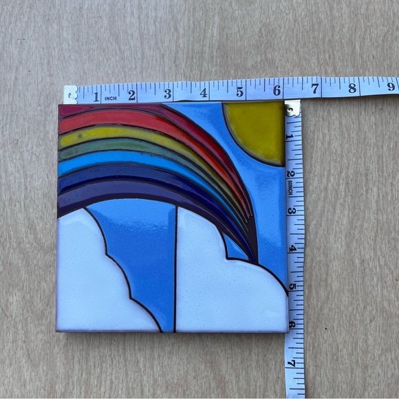Arius Tiles Vintage 80’s Rainbow 6 X 6 Art Tile - Picture 3 of 9